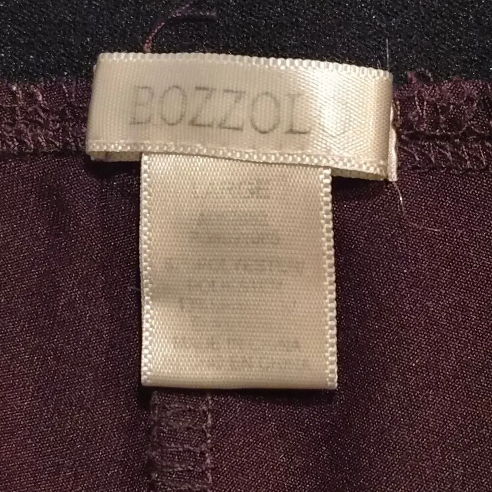 Bozzolo Love Graphic Waistband Snap Button Side‎ Dolphin Shorts Burgundy L
